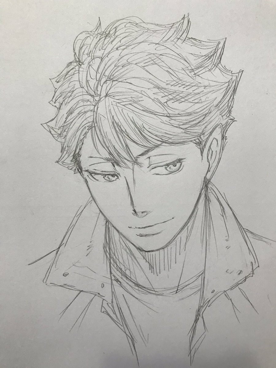 及川さんをイケメン(※当者比)に描く練習 