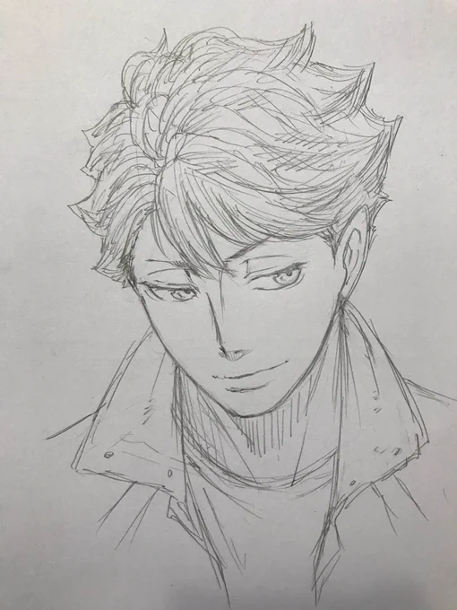 及川さんをイケメン(※当者比)に描く練習 