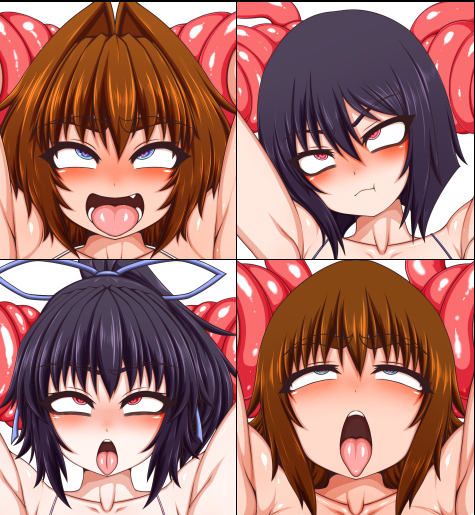 触手さんはだいぶ無茶してくるのでみんなこんな感じで余裕なくなります 