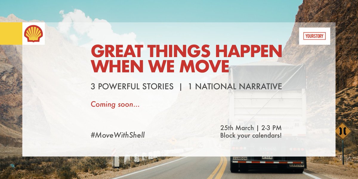 YourStoryCo's tweet photo. Gear up for some serious inspiration while we talk to three truly inspiring women, who decided to move forward to create their own destiny and #MakeTheFuture. #MoveWithShell and watch this space for more - with @Shell_India https://t.co/Yl8nFFELod