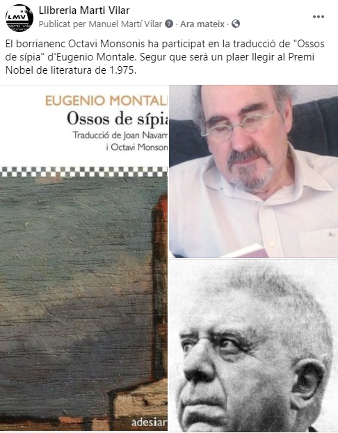 Montale arriba a la llibreria Martí de Borriana.