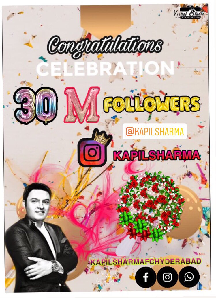 Congratulations King 👑 Of Comedy King 👑 <a href="/KapilSharmaK9/">Kapil Sharma</a> Paaji 
30M Followers complete On <a href="/instagram/">Instagram</a> ! #KapilSharma #Thekapilsharmashow #Tkss #kapilsharmafcHyderabad