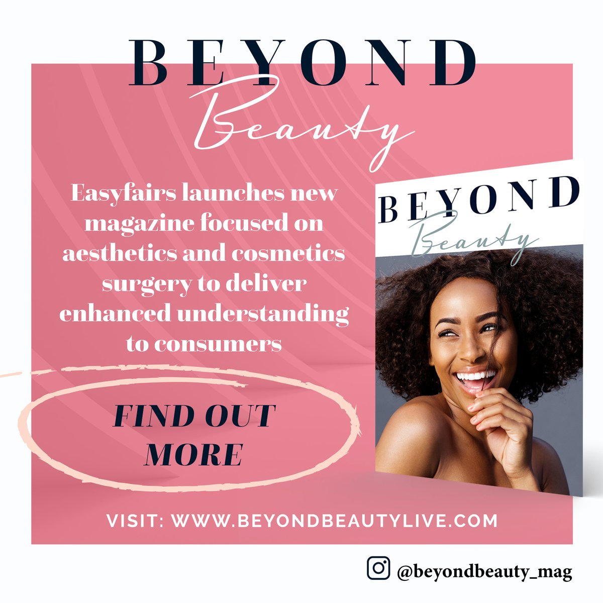 An exciting new launch for our aesthetics portfolio: Beyond Beauty magazine! To enhance understanding of aesthetics and cosmetics surgery to consumers. bddy.me/3seYoEC #beyondbeauty#aestheticsmedia#easyfairs
