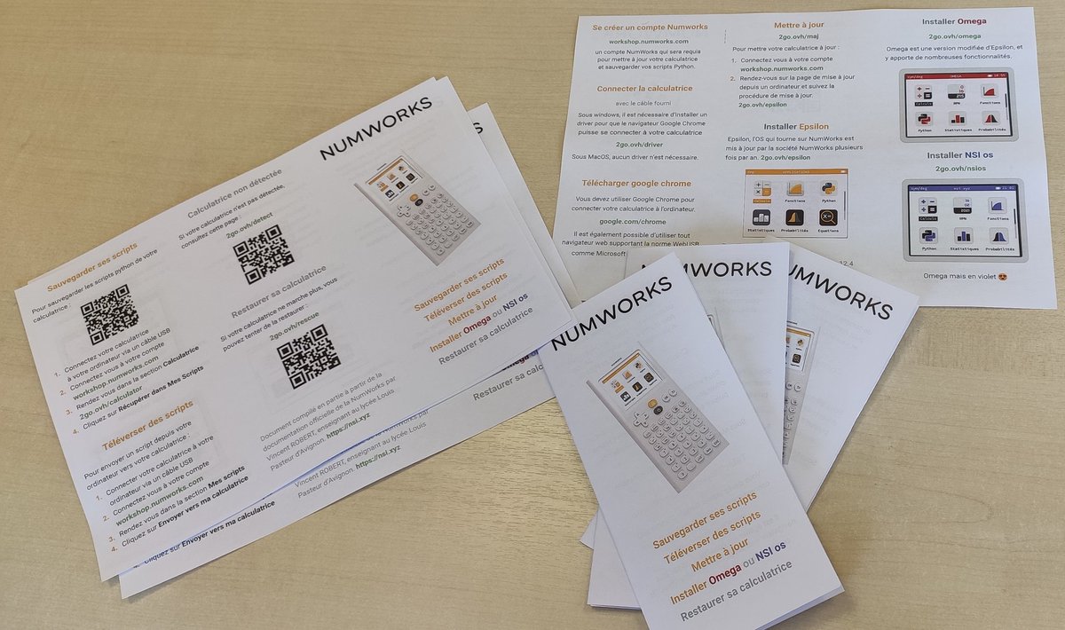 nsi_xyz's tweet photo. Mise à jour des #NumWorks.
Un tutoriel papier pour aider les élèves perdus. #Epsilon #Omega #NSIos https://t.co/JfzsUVyPFf