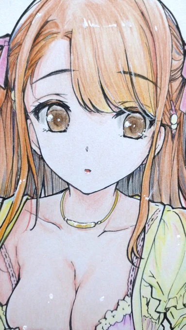 ロリ巨乳っ娘～???(オリジナル)
の直筆色紙✏️ 