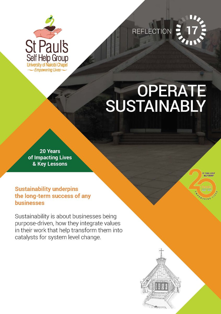 St. Paul Self Help Group @20years #Businessreflections so far.

- Sustainability is about businesses being purpose driven.

#Saccos #selfhelpprogramme #savings #loans #caritasnairobi #empoweringlives #0707774792.