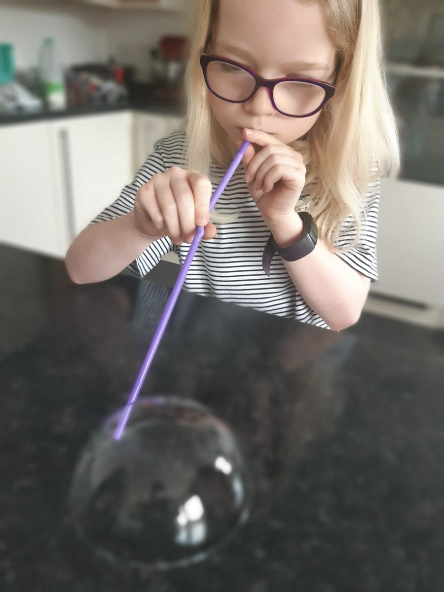 Katiedeakin's tweet photo. We had a go and It was so much fun! 3 bubbles is the highest amount we have achieved so far...@BarntonMrsSc @BarntonMrsG #BCNPScience https://t.co/L3E9ehe017