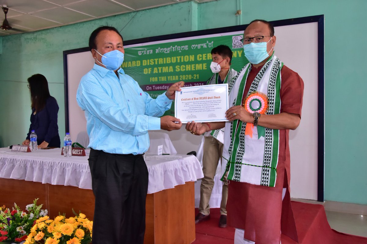 LukhoiOinam's tweet image. &quot;The reward for work well done is the opportunity to do more.&quot; 
Glad to hand over various Awards under #ATMAScheme to Best performing Farmers under different categories today. Extend my best wishes to all the Awardees and also to the officials for their exemplary work.