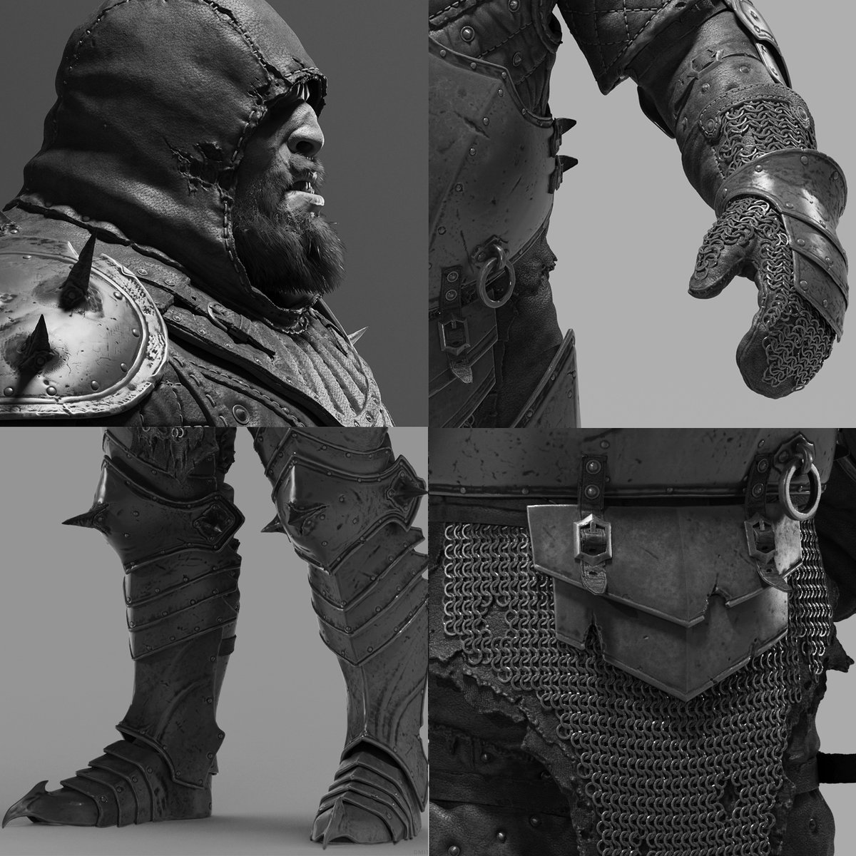 ParkinDmitry's tweet photo. Hey guys, this is my first baby and my favorite character that I made for Mortal Shell, even before it became Mortal Shell. His name is Gragu and I was inspired by the heavyweight MMA fighters 
#warrior #strongman #digitalart #warmaster https://t.co/2dhjrsdCxl
