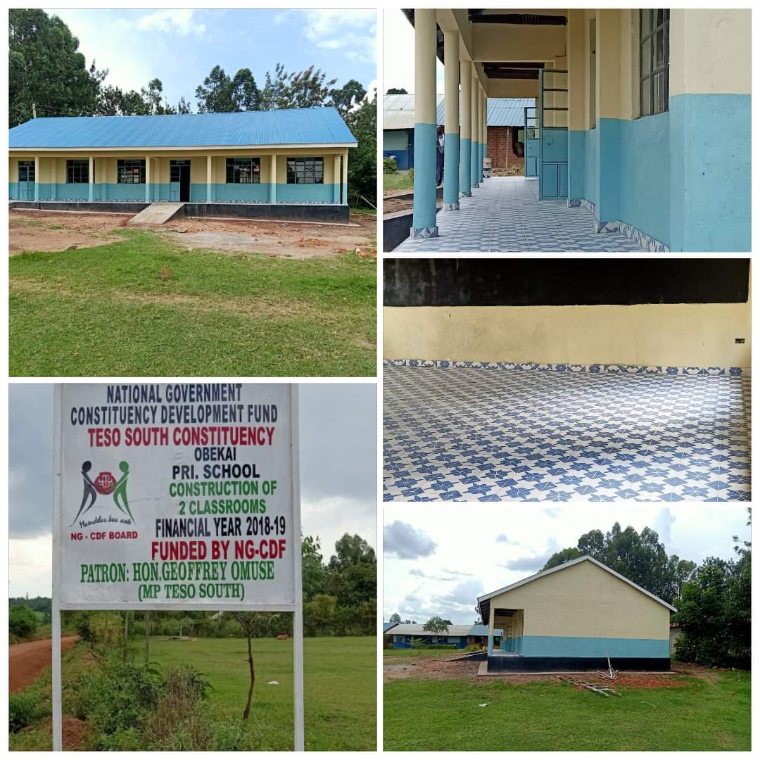 Focused to utilise NG-CDF funds to Develop Teso south constituency and to majorly improve education sector.
Complete construction of Two classes at Obekai Primary