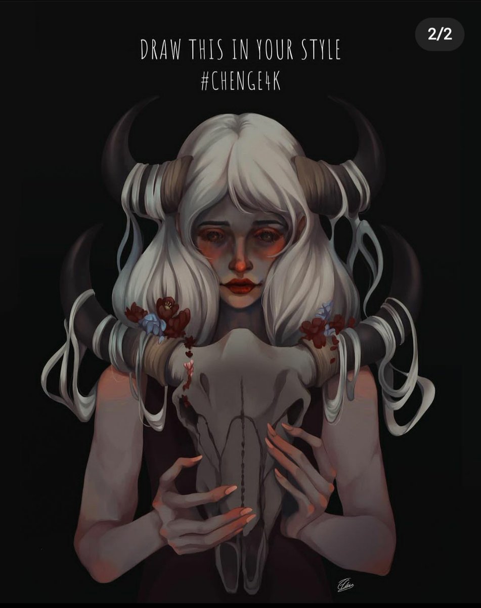 Azraels_Art's tweet photo. loved this ominous looking #dtiys from  https://t.co/rsAitXAF1N for their #chenge4k so I just had to take a crack at it!

#dtiys #drawthisinyourstyle #dtiyschallenge #drawthisinyourstylechallenge #skull #redraw #horns  #artchallenges #drawagain  #demongirl #devilgirl #tiefling https://t.co/md2JWBc7Ht