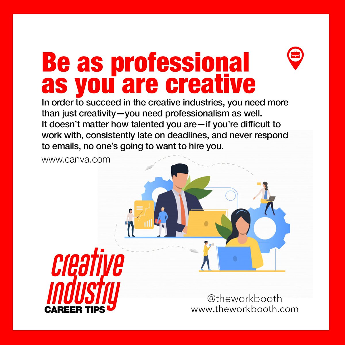 theworkbooth's tweet photo. In order to succeed in the creative industries, you need more than just creativity—you need professionalism as well.
#creative #networking #creatives #creativeindustry #theworkboothmagazine https://t.co/UG6zRUii4m
