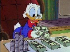今日は『スクルージ・マクダックとお金』でスクルージおじさんが