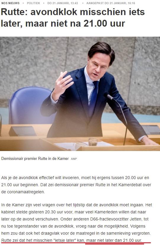 Bij het invoeren van de avondklok werd gezegd dat deze niet effectief is na 21:00 
Nu lijkt hij naar 22:00 toe te gaan.
Wat volgens RIVM toen geen nut had...
#avondklok <a href="/MinPres/">Rob Jetten</a>  hoe zit dat ?