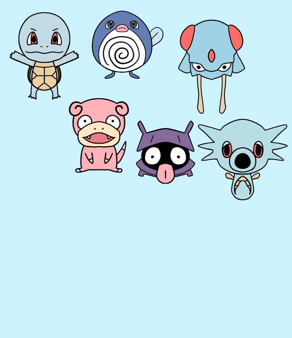 水タイプのtwitterイラスト検索結果