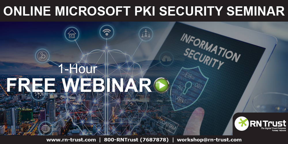 Join our Team of Experts for online #EJBCA #PKI Webinar.

Do the booking directly on lnkd.in/fewvpPv

Follow our page lnkd.in/fNdy-pr

To Know more, visit -lnkd.in/dT4CHJ7
#itinfrastructure #digitaltrust #microsoft #digitalidentites #iot