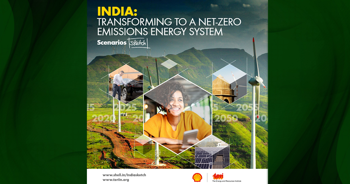 teriin's tweet photo. Can India's energy system reach #NetZeroby2050, and also meet its aspiration to give a better quality of life to its 1.4 billion population? A new scenario sketch by TERI and @Shell_India maps out an illustrative pathway to reach this goal. A thread on key insights - https://t.co/5JD9HZp8jy