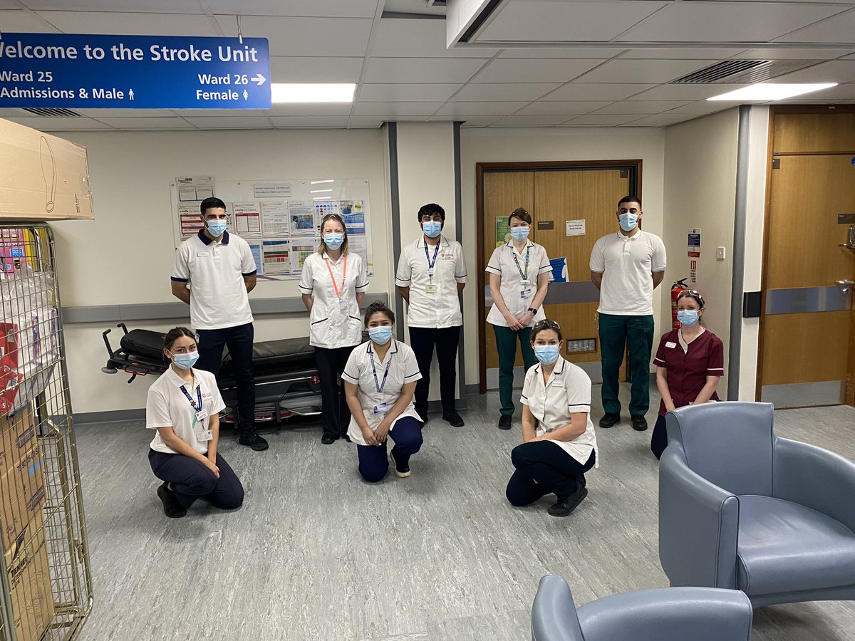 AcuteUhl's tweet photo. One year on since the 1st lockdown began. Thank you to all our MDT for going above &amp; beyond everyday providing A grade care to our stroke patients 👏🏻👏🏻👏🏻🙌🏻🙌🏻🙌🏻🙌🏻 @JudeB86 @uhltherapy @DavidEveson2 @madhouse50burt @Sh4zz4H @Leic_hospital https://t.co/F3q9QfFZri