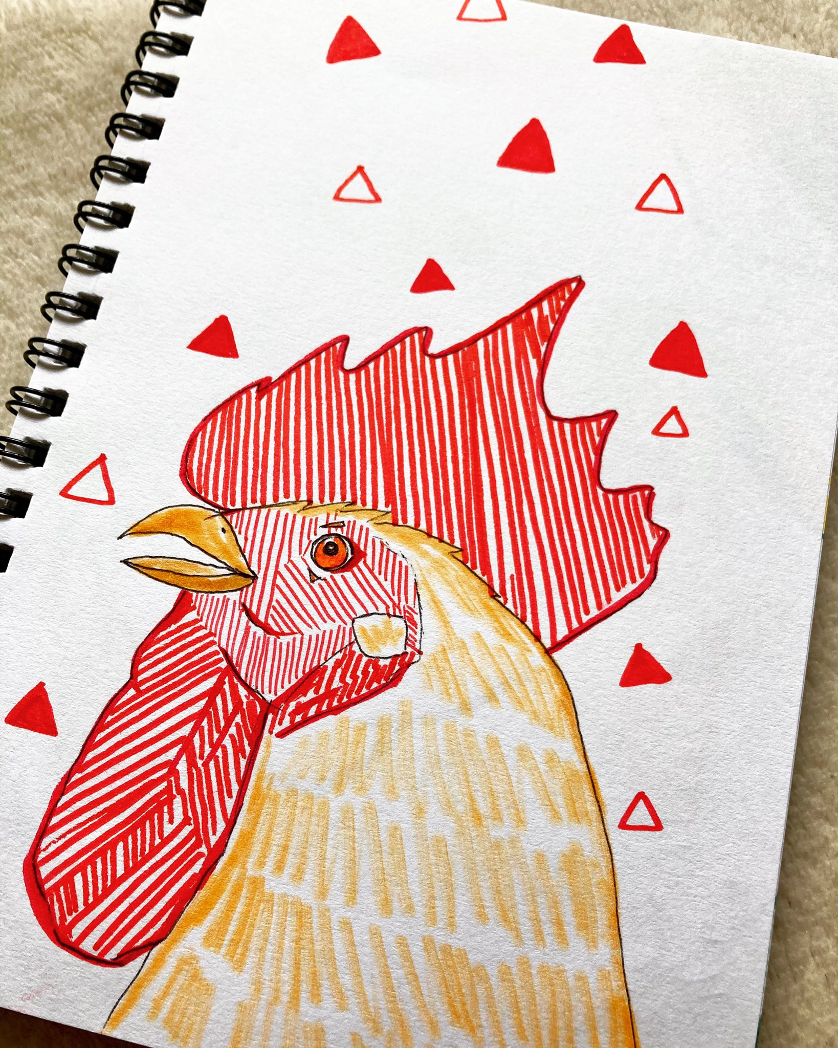 Naaa トサカ 手描き アナログ絵 イラスト アナログイラスト 毎日 カラフル しりとり Illustration Illustragram ニワトリ 体温調節 T Co Nenvqdbmti Twitter