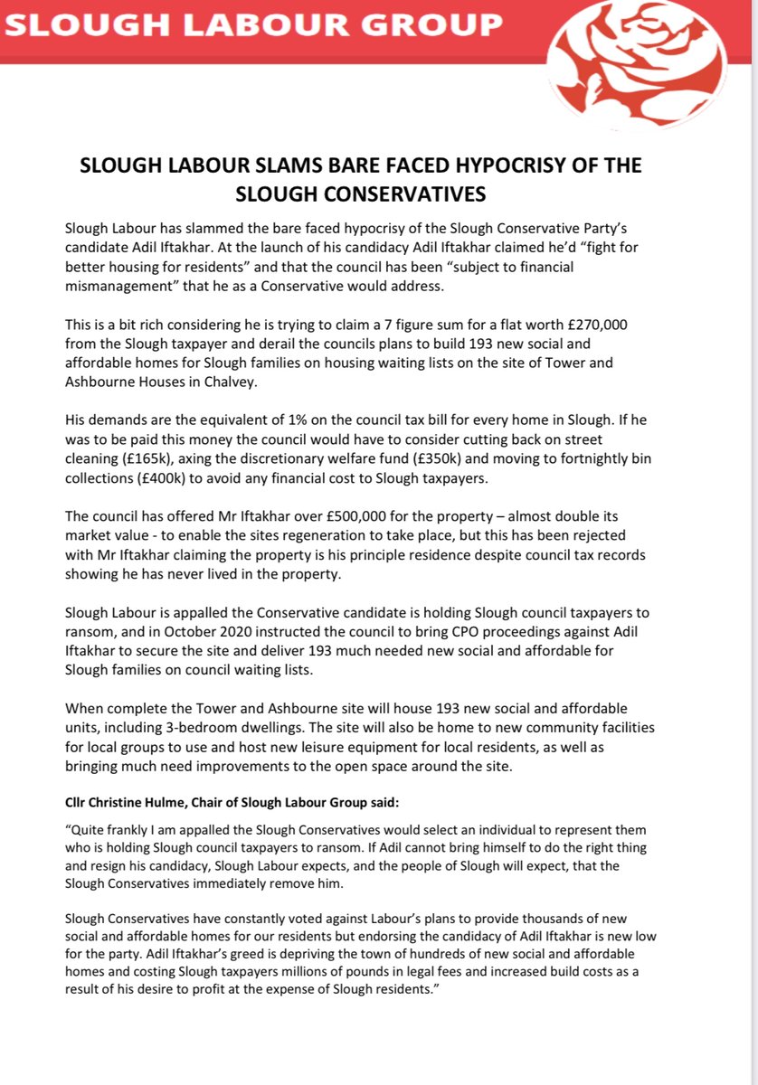 Slough Labour tweet media