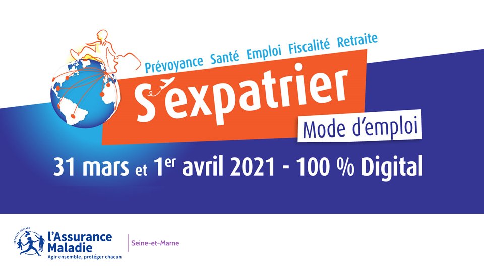 CPAM77's tweet photo. [SAVE THE DATE] Nous serons présents avec @ameli_actu au salon "S’expatrier : Mode d’emploi" @S_expatrier pour une présentation du CNAREFE (centre national des retraités français de l'étranger) et de ses missions.
📆 31/03 de 16h30 à 17h30
👉🏽 https://t.co/o3CtZOqV3b https://t.co/Wm67BXBSJX