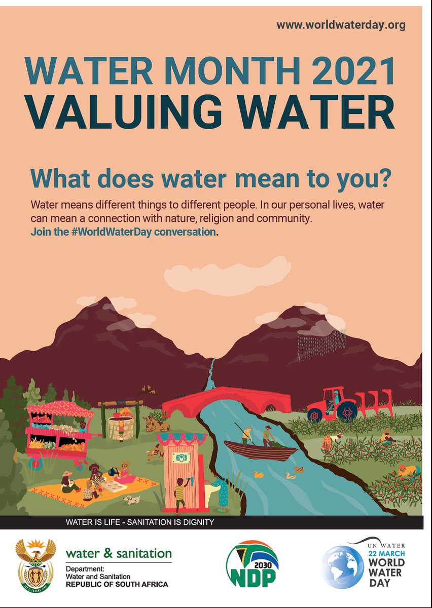 GovernmentZA's tweet photo. Government calls on citizens to work together to conserve water and ensure sustainable management of freshwater resources.
Let us continue to use water sparingly. South Africa is a water scarce country, ranked in the top 30 of the world's driest countries.#WaterIsLife #WaterMonth https://t.co/ZPKgHQm4Fb