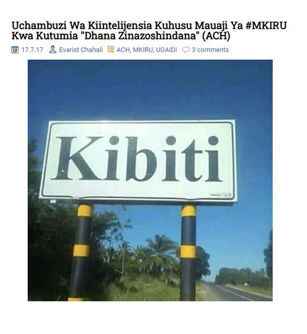 Chahali's tweet photo. In 2017, massacres (some say was genocide) happened simultaneously at Mkuranga, Kibiti and Rufiji districts in Coast Region, Tanzania. That got #Jasusi working, and came up with this intel analysis ๐Uchambuzi wa Kiintelijensia Kuhusu Mauaji Ya #MKIRU 2017 https://t.co/CCDpWJNbps https://t.co/Ct2xyQ7YsN