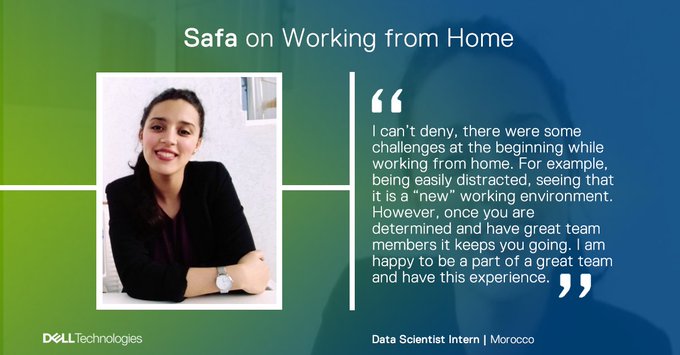 Your transformation begins here. Come invent the future with us. Meet SAFA MAAMAR, who joined <a href="/DellTech/">Dell Technologies</a>  through the Data Science Intern Program.
To learn more about our early in career opportunities, visit; lnkd.in/dhhyjSC

#TalentAcquisitionMERAT #Iwork4Dell