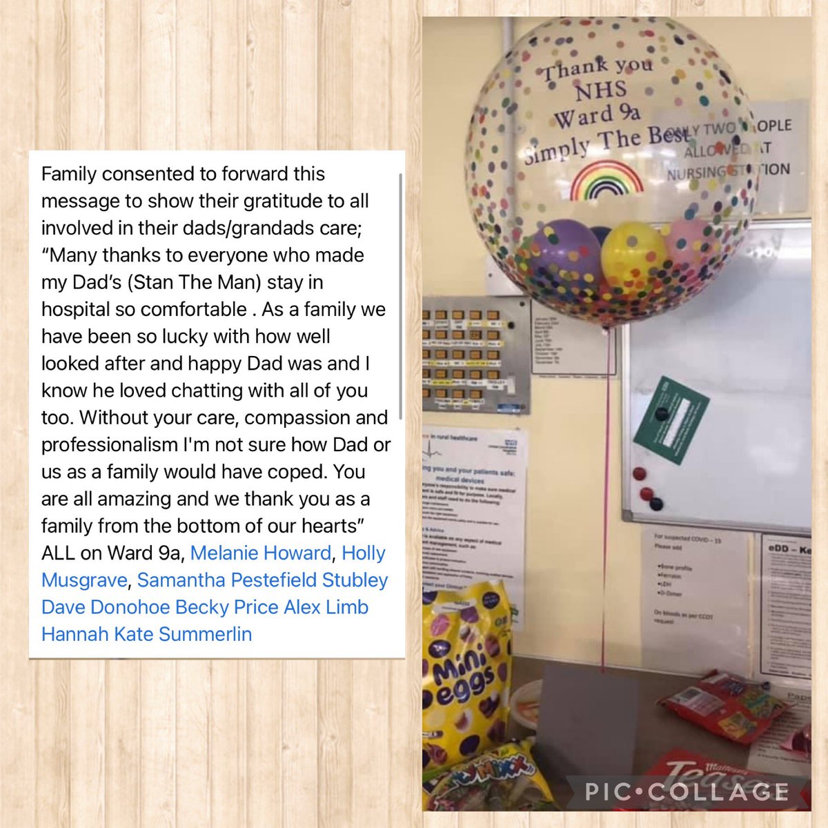 Lovely words and thanks from a family..❤️