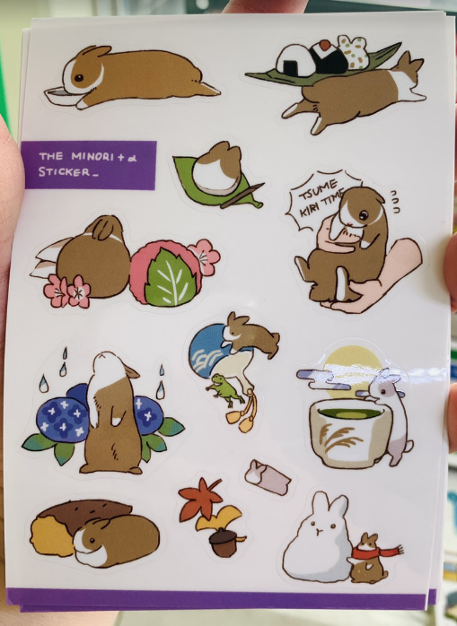 從朋友那邊拿到貼紙的照片!!畫一些小東西就是快樂...... 