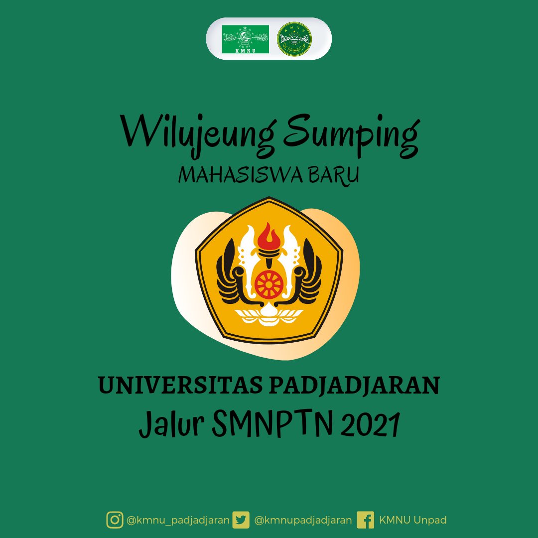 Noncepadjia's tweet photo. Assalamualaikum ayi-ayi...
Wilujeung sumping ka ayi-ayi anu tos katampi di Universitas Padjadjaran jalur SNMPTN 2021.
Diantos di kulawargi KMNU tercinta...
Bersholawat, ngaji, dan bergembira bersama-sama.
#kmnu
#kmnupusat
#kmnubandungraya
#kmnupadjadjaran https://t.co/2J866OuU4J