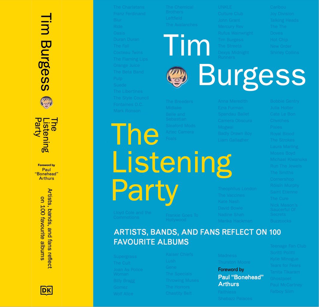 Tim_Burgess's tweet image. Royalties from the @LlSTENlNG_PARTY book will be going to The @musicvenuetrust - they’ve been doing such a brilliant job this past year and for a long time before. A pleasure to do my bit to help x x 

@dkbooks