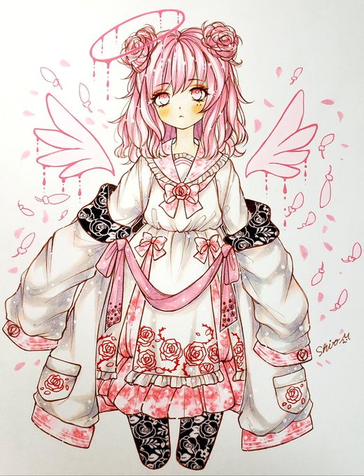 「pink wings」 illustration images(Latest｜RT&Fav:50)