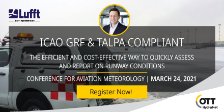 Lufft (@lufftonline) on Twitter photo The first <a href="/MetTechExpo/">Meteorological Technology World Expo</a> Conference for #Aviation #Meteorology starts this Wednesday. Register now and join Tobias Weil in his session "#ICAO #GRF and #TALPA compliance. #airtrafficmanagement #airports #airportsafety #runway
bit.ly/3fjtjvZ The first <a href="/MetTechExpo/">Meteorological Technology World Expo</a> Conference for #Aviation #Meteorology starts this Wednesday. Register now and join Tobias Weil in his session "#ICAO #GRF and #TALPA compliance. #airtrafficmanagement #airports #airportsafety #runway
bit.ly/3fjtjvZ