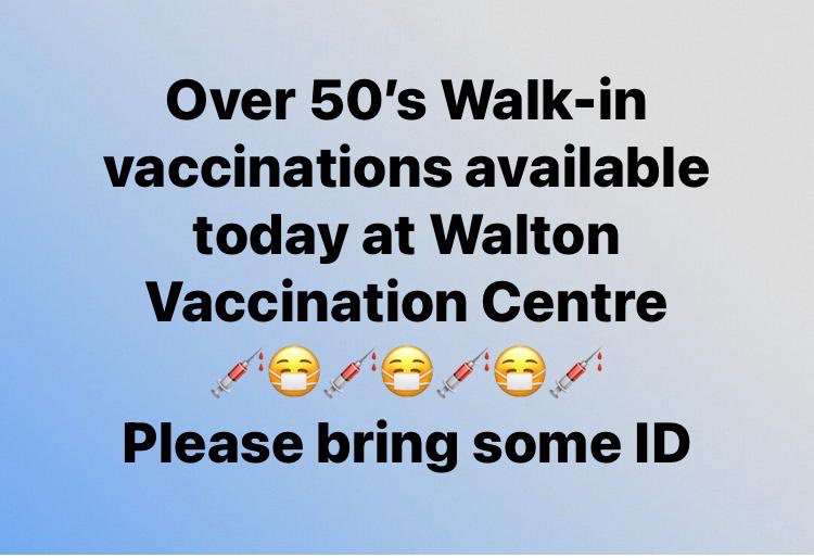 WoTTA (@prwotta) on Twitter photo Please share. All over 50’s who haven’t had their 1st vaccine please come down 🙂 ONLY FOR 1ST VACCINES. @CllrAndrewKelly <a href="/waltononthames/">Walton-on-Thames.org</a> <a href="/LitterWalton/">Walton Litter Pickers</a> <a href="/WaltonFire/">Friends of Walton & Hersham Fire Station</a> <a href="/AshleySchoolUK/">Ashley CofE Primary School</a> <a href="/FOWO_WaltonOak/">FriendsofWaltonOak</a> <a href="/AshleySchoolUK/">Ashley CofE Primary School</a> <a href="/3RiversSurrey/">Three Rivers Academy</a> <a href="/SchoolCleves/">Cleves School</a> Please share. All over 50’s who haven’t had their 1st vaccine please come down 🙂 ONLY FOR 1ST VACCINES. @CllrAndrewKelly <a href="/waltononthames/">Walton-on-Thames.org</a> <a href="/LitterWalton/">Walton Litter Pickers</a> <a href="/WaltonFire/">Friends of Walton & Hersham Fire Station</a> <a href="/AshleySchoolUK/">Ashley CofE Primary School</a> <a href="/FOWO_WaltonOak/">FriendsofWaltonOak</a> <a href="/AshleySchoolUK/">Ashley CofE Primary School</a> <a href="/3RiversSurrey/">Three Rivers Academy</a> <a href="/SchoolCleves/">Cleves School</a>