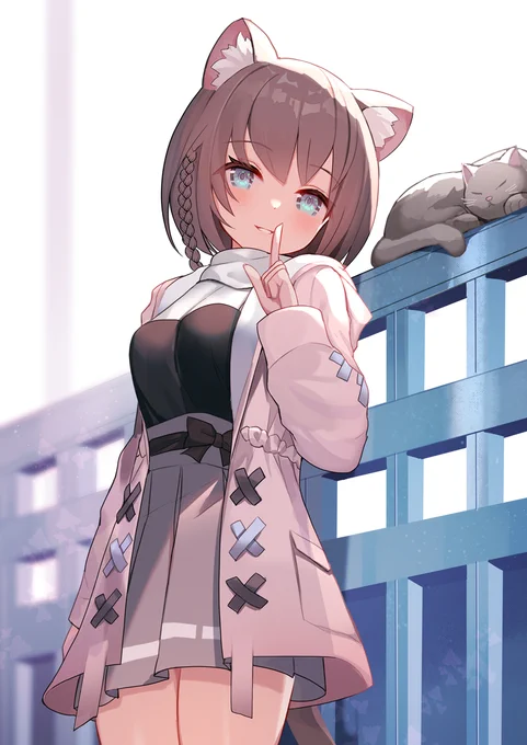「猫さん起こしちゃダメだよ」 