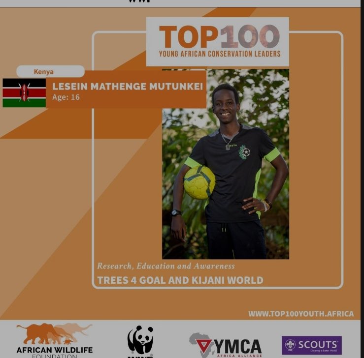 paulakahumbu's tweet photo. Celebrating out very own #WildlifeWarrior Lesein Mutunkei #Trees4Goals #Teens4Wildlife @Environment_Ke @StateHouseKenya @FirstLadyKenya @RosemaryMutunke https://t.co/UqdV0nZize