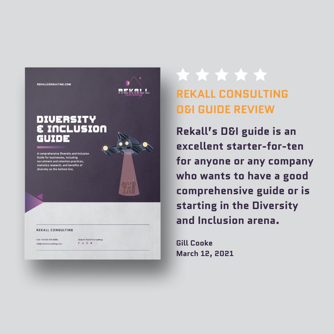 RekallC's tweet photo. Another review of our Diversity and Inclusion Guide. You can read the first few pages here: https://t.co/9kUUtSu3s5

#diversityandinclusion #equality #workplacediversity #inclusion #recruitment #hiring https://t.co/wcZSaBf9ou