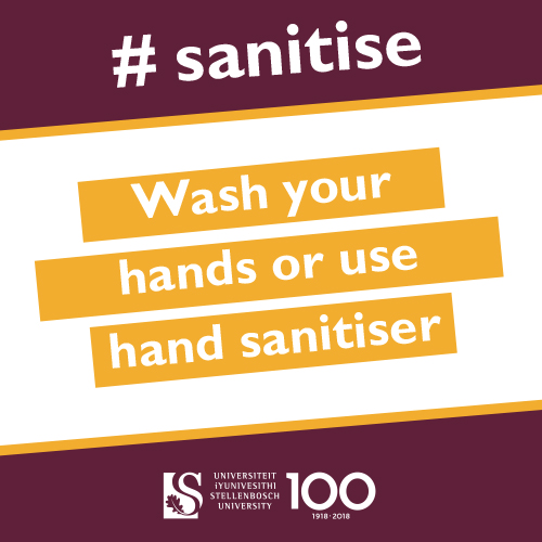 StellenboschUni's tweet photo. #backtocampus
We care about our students. Please stay safe!
#wearyourmask
#sanitise
#avoidcontact
#terugopkampus
Ons gee om vir ons studente. Bly asseblief veilig!
#drajoumasker
#ontsmet
#vermykontak https://t.co/JRefHRmrPo