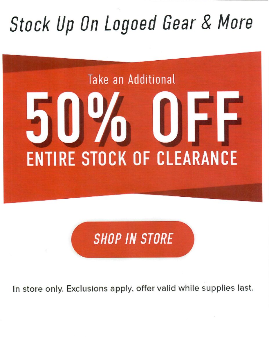 50% off all clearance merchandise at both <a href="/IUBookstore/">IUBookstore</a> in @OfficialIMU  &amp; the IU Varsity Shop @ Carmichael Center located on the corner of Kirkwood and Indiana, directly across the street from the Sample Gates.  Now through March 31.  Shop for great deals &amp; give us a retweet!