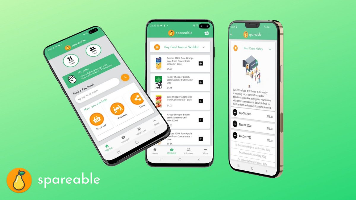 spareable_co's tweet photo. Spare a moment of your time and share this post! 📲
Help us spread the word about the Spareable App, the safest and easiest way to donate to Foodbanks 🍐
Download. Donate. Stay Safe!
#Share #repost #techforgood #Spareable #appstore #googleplay #donate #foodpoverty #foodbanks https://t.co/jEwgRbp4Qt