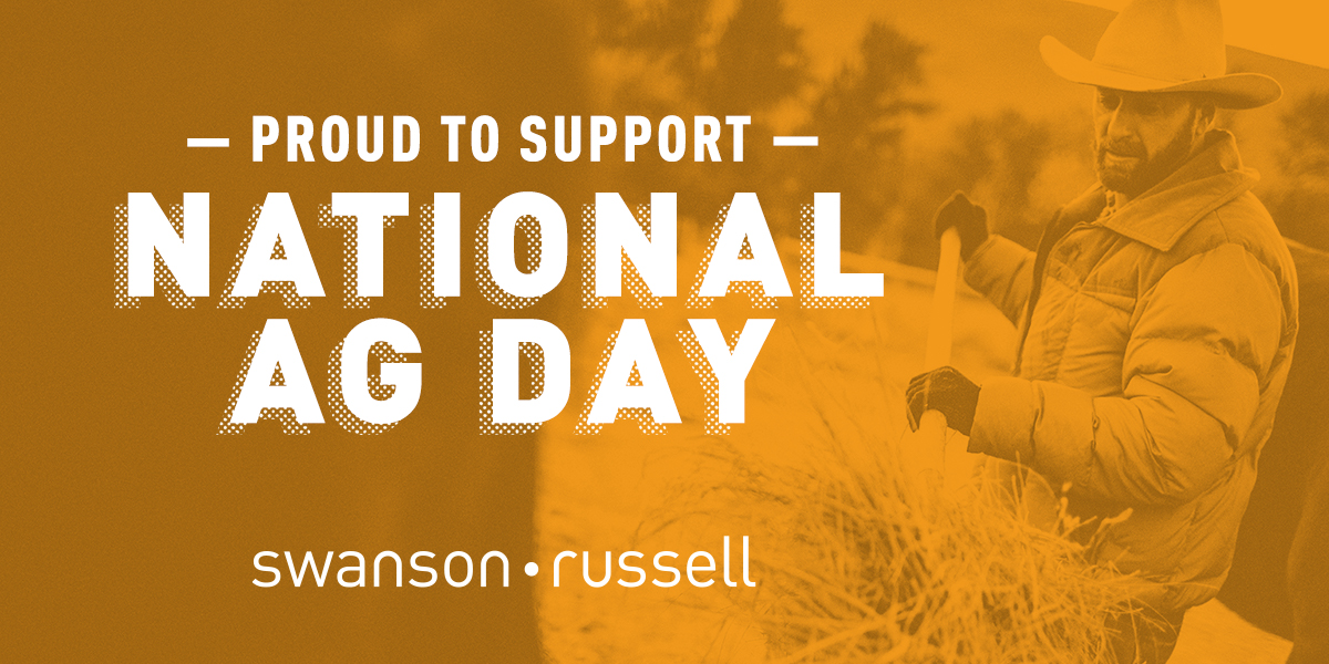 swansonrussell's tweet photo. You were vital before you became “essential.” To all on the frontline who help feed, clothe and fuel the world, thank you. Swanson Russell is proud to support ag across the globe during National Ag Day – and every day. https://t.co/rDC3cW4kZq
