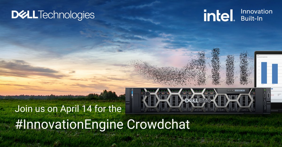 JordiPMM's tweet photo. Join @Scott_sin from @esg_global , @wschueler from #Intel, and @segundoatdell @StephenDAtDell
@nacho_arrieta @Peter_Duemig @WZawada @ZirnovanDellEMC for the #InnovationEngine Crowdchat. Log in April 14th to chat live. https://t.co/ipIxz5RcZq #Iwork4Dell https://t.co/YqYe7uoqJu