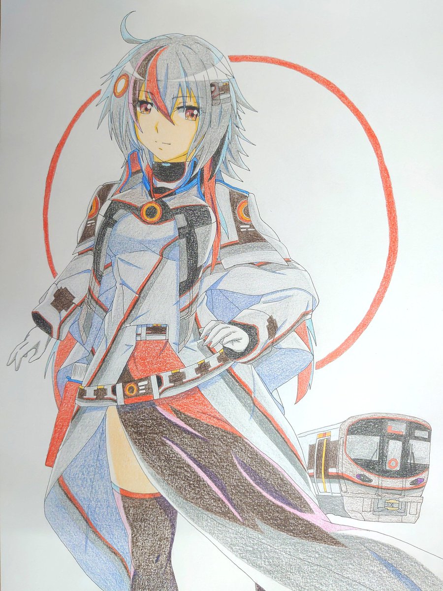 東西のニ大環状線 大阪環状線 山手線 多彩な乗入れ車両と共にぐるぐる回る 出町柳 彩都 アヤ お仕事募集中のイラスト