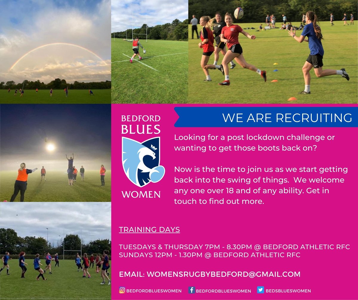 We are finally getting back to training - Yay!

We would love to invite new players to join us from 1st April - if you want to give rugby a go with an amazing, friendly and enthusiastic team please drop us a line.