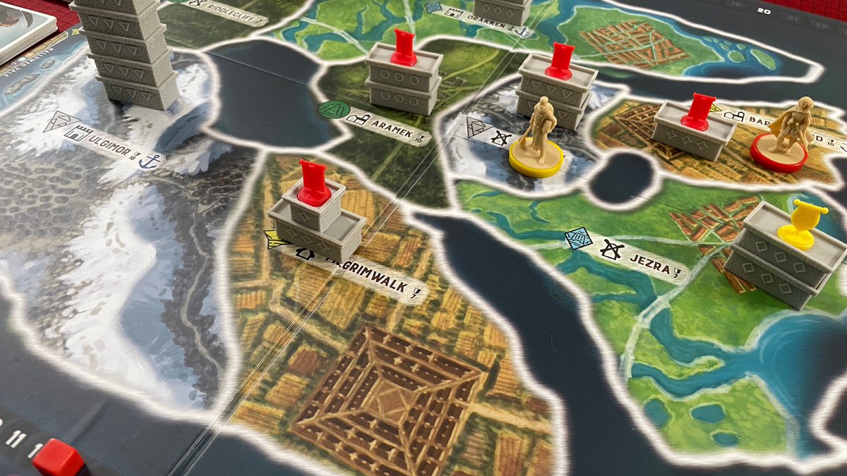 MeepleVillage's tweet photo. Conquer and win #pathoflightandshadow #tabletopgames #boardgames #gamingnights #eurogames #areacontrol #deckbuilder https://t.co/Es1YqtckMI