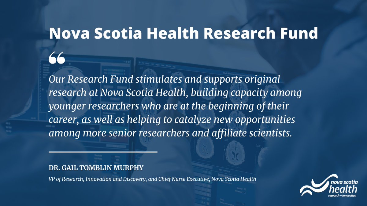 NSHealthHub's tweet photo. Nova Scotia Health has awarded $958,000 to 19 researchers to study chronic disease management, aging and continuing care, mental health and addictions, and populations with vulnerabilities. Learn more: https://t.co/qC40nEgDAi https://t.co/qmJKoWasW1