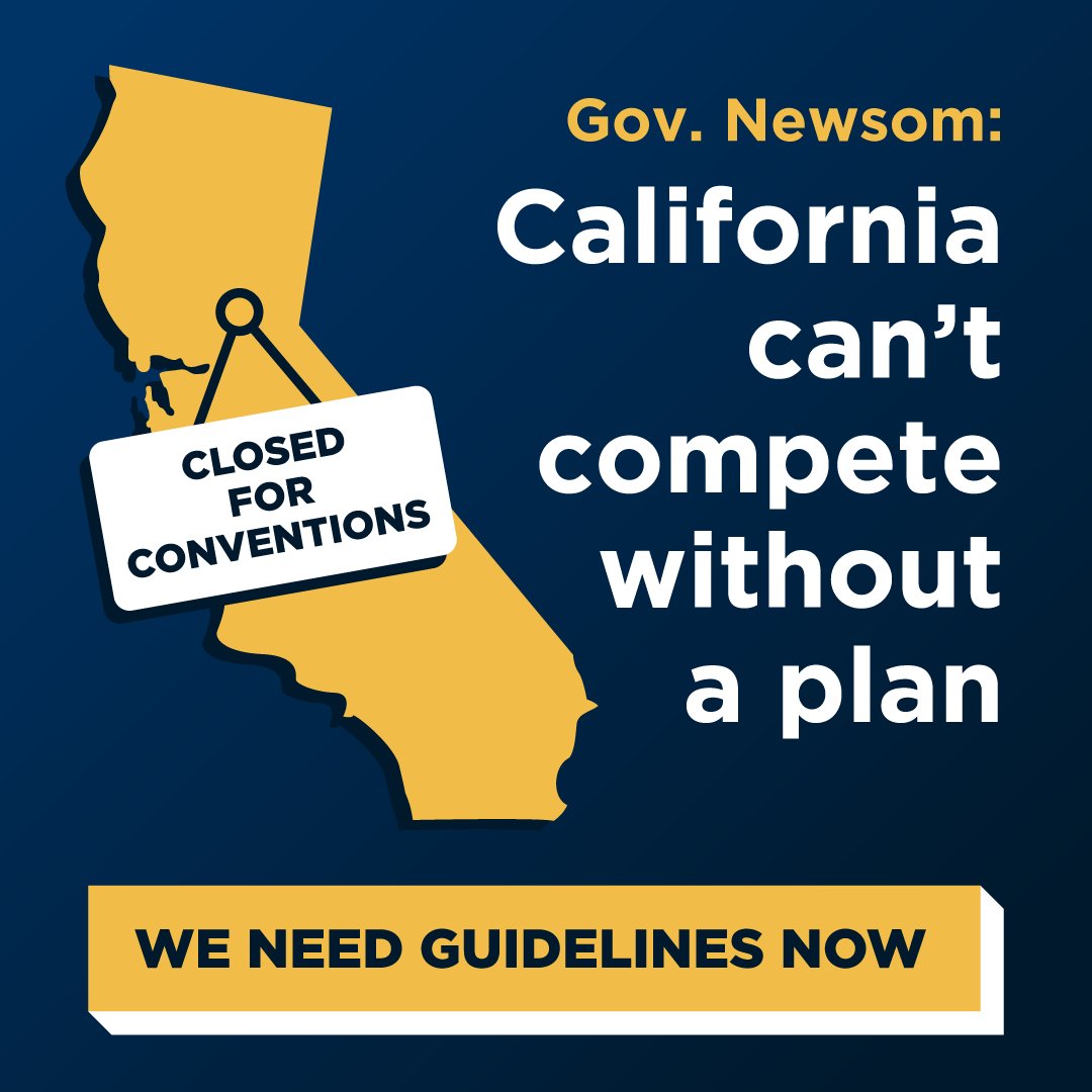 VisitVisalia's tweet photo. CA’s lack of guidelines sends a misleading signal California is closed indefinitely for future business meetings & conventions. We #NeedGuidelinesNow to prepare for the future, ensuring vital jobs and revenue remain in CA.
https://t.co/jLsngrikOU https://t.co/hH7Pa3hWG8