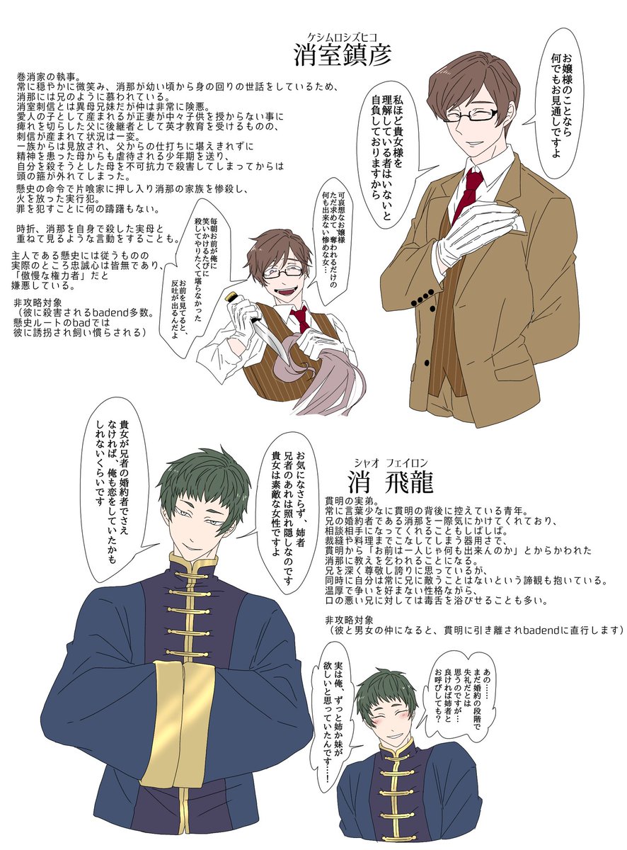 創作/ 
キャラ紹介(リメイク)③
サブキャラたち

#消しパラ2 
