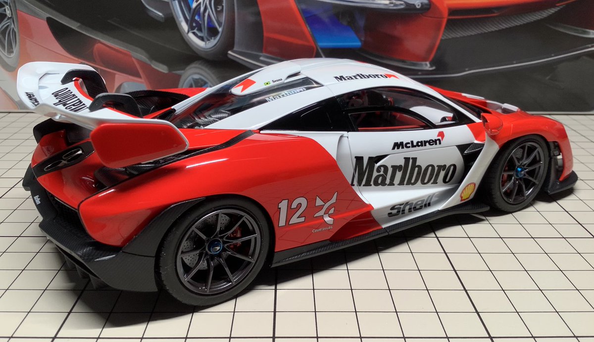 マルボーロ タミヤ、マクラーレン・セナ、完成〜 マルボロカラーは久しぶりだった